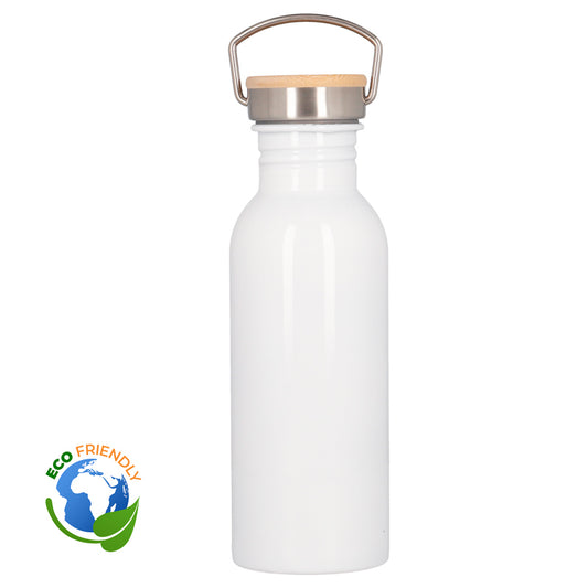 Bidones acero inox sublimable tapón bambú personalizable