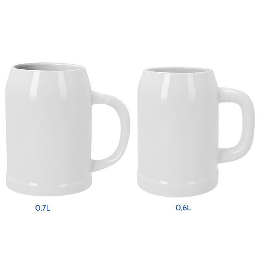 Jarras de cerveza de cerámica sublimable 0,6L