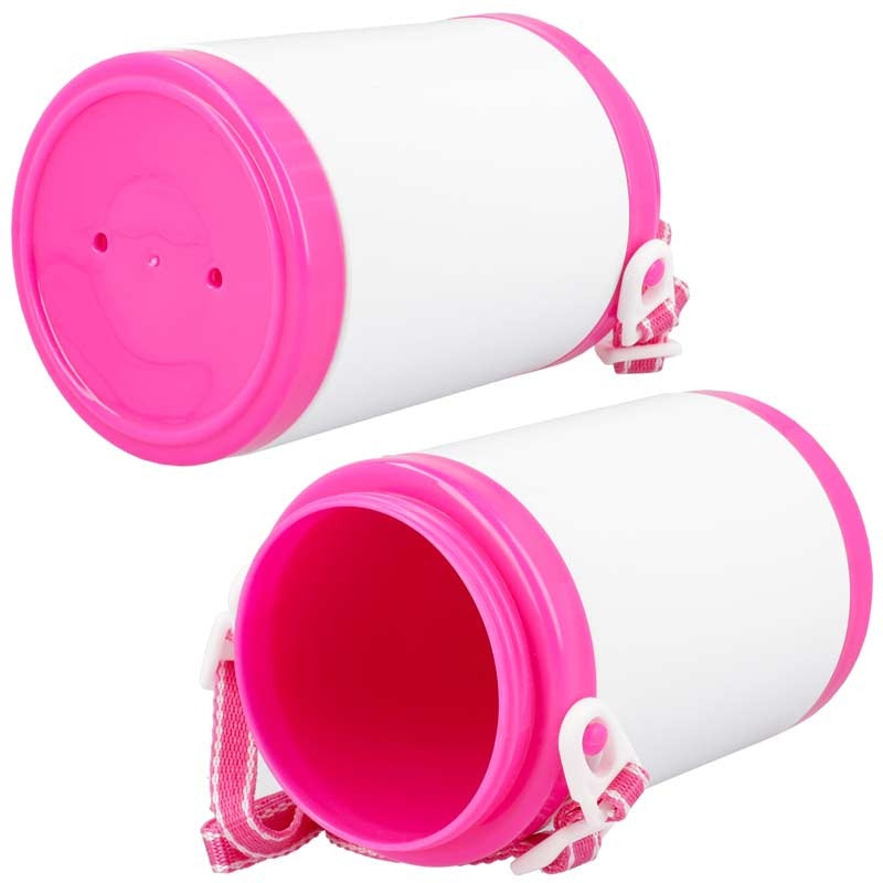Botellas cantimploras infantiles roza de 400ml con pajita   {personalizable }.