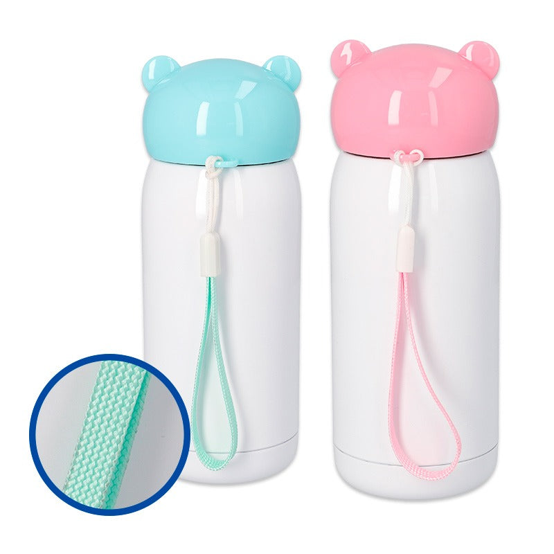 Botella termo infantil tapon azul  personalizable de 320ml